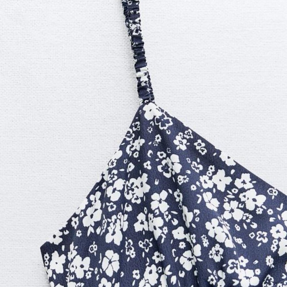 Zara MIDI FLORAL PRINT DRESS NEW WITH TAG - Picture 6 of 7